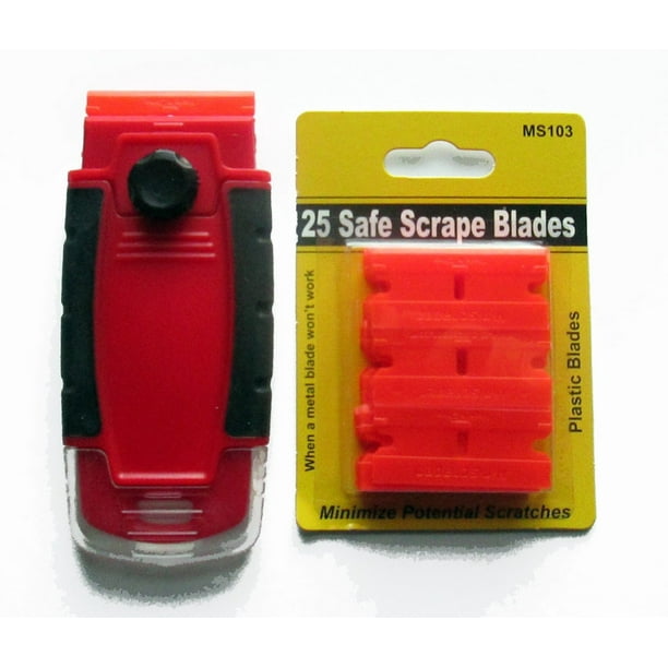 Mini Razor Blade Scraper Tool Double Sided Blade with Safety Cap